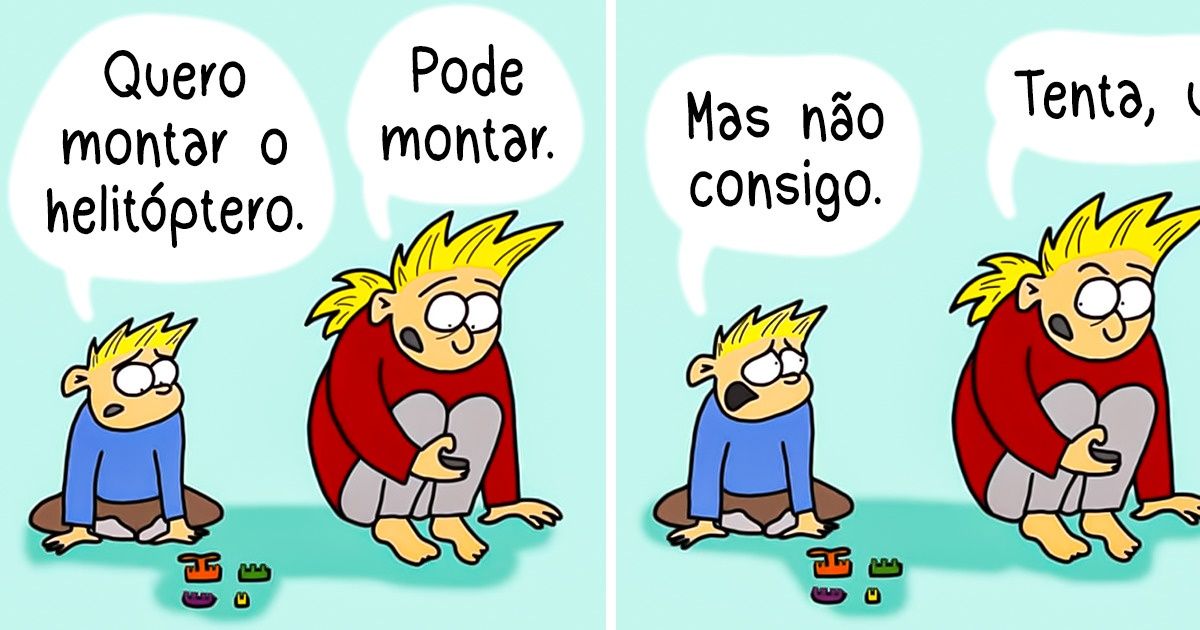 13 Tirinhas sobre como as crianças representam felicidade e também uma boa dose de bastante trabalho