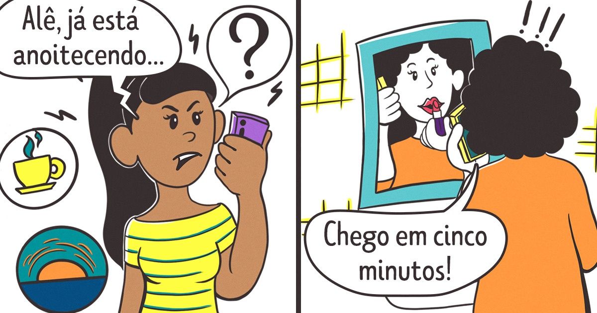 15 Histórias em quadrinhos que refletem como a vida de quem não é pontual pode ser “difícil” 15 Histórias em quadrinhos que refletem como a vida de quem não é pontual pode ser “difícil”