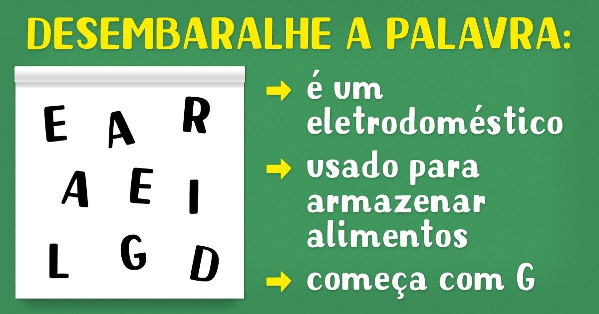 Teste sua mente e descubra estas 17 palavras com apenas algumas pistas Teste sua mente e descubra estas 17 palavras com apenas algumas pistas