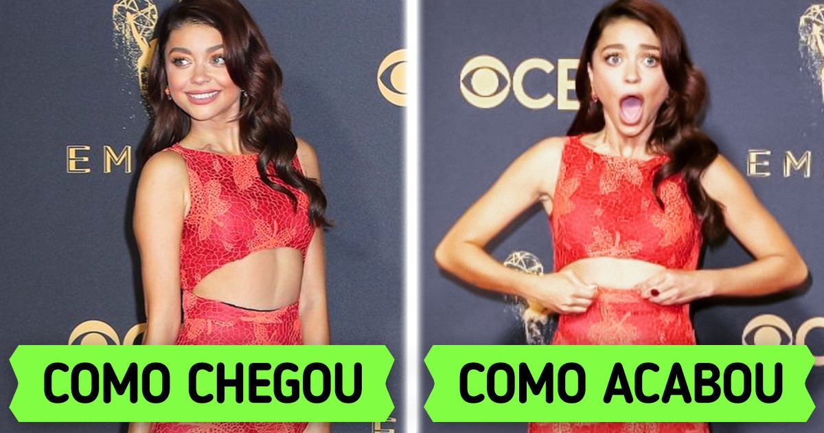 8 Famosas que tiveram um acidente com a roupa em eventos importantes, mas lidaram muito bem com a situação 8 Famosas que tiveram um acidente com a roupa em eventos importantes, mas lidaram muito bem com a situação