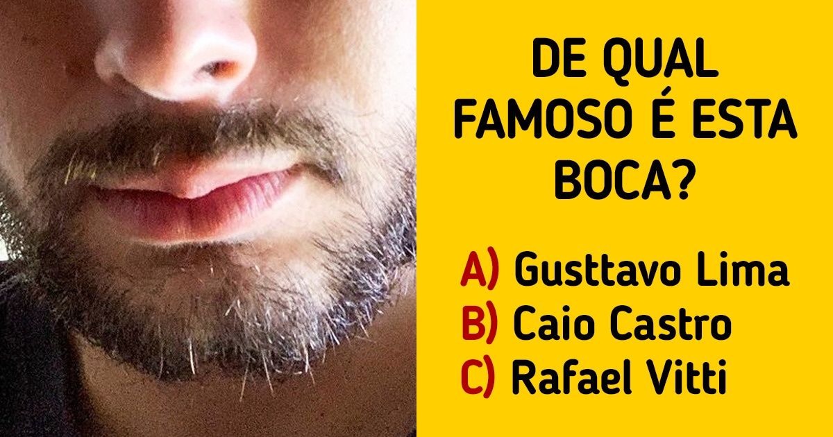 Tente adivinhar quem são estas 20 celebridades olhando apenas uma de suas características marcantes Tente adivinhar quem são estas 20 celebridades olhando apenas uma de suas características marcantes