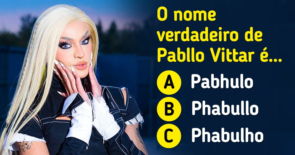 Teste: Comprove o quanto você sabe ao tentar acertar o nome verdadeiro destas 20 celebridades brasileiras