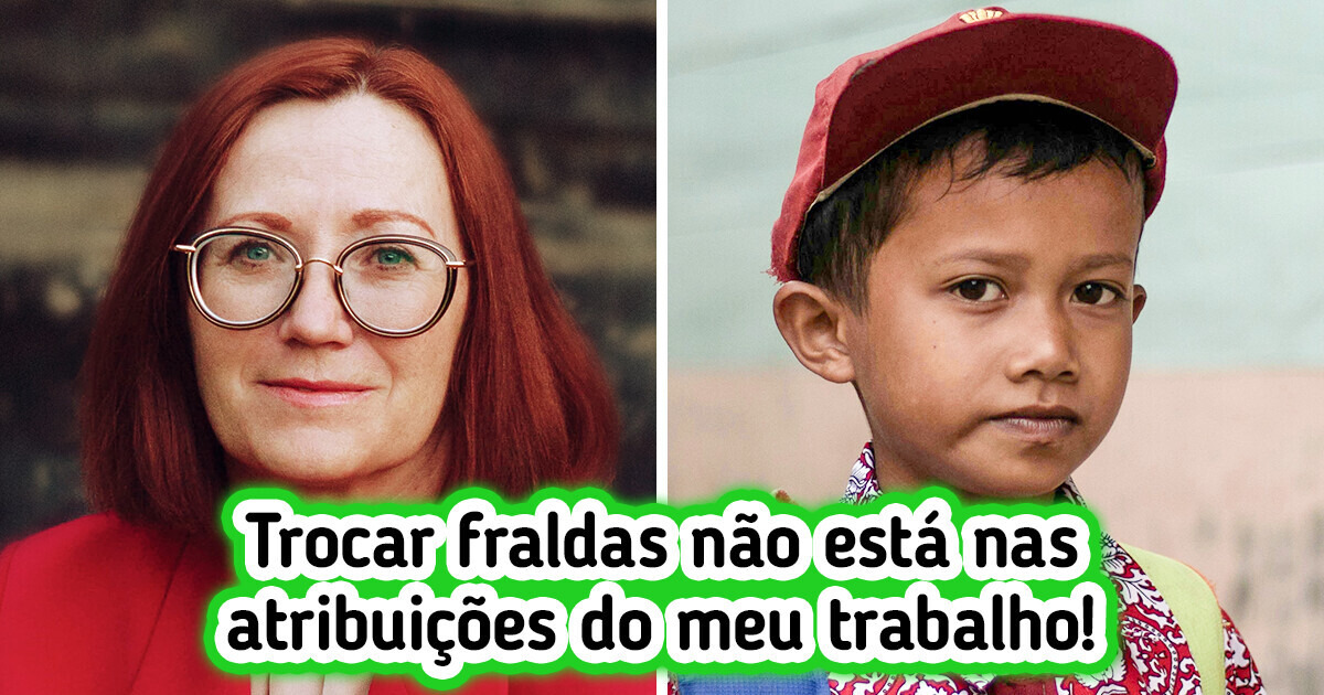 Professora de escola primária fica furiosa depois de ter que trocar a fralda de um menino de 6 anos