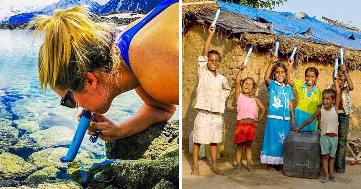 O filtro portátil de uma empresa suíça que transforma água contaminada em potável em um instante