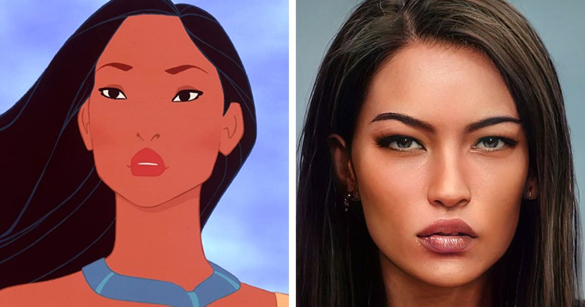Um artista cria novos rostos para os personagens de desenhos animados e os resultados parecem reais Um artista cria novos rostos para os personagens de desenhos animados e os resultados parecem reais