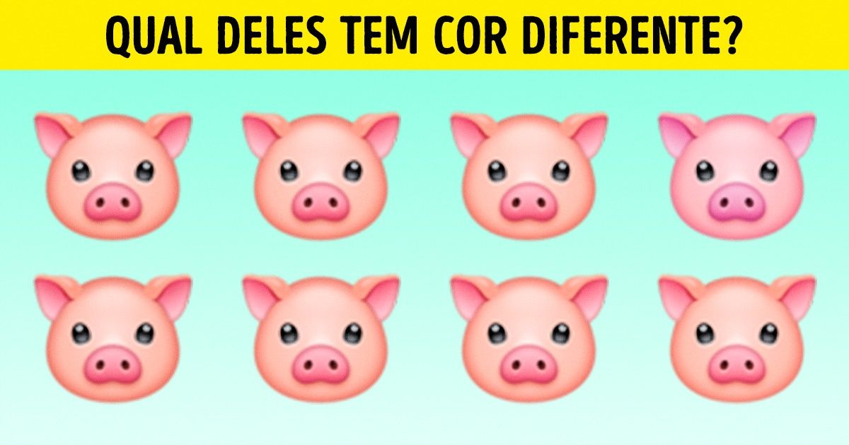 Teste sua visão encontrando o emoji de cor diferente nestas 20 imagens