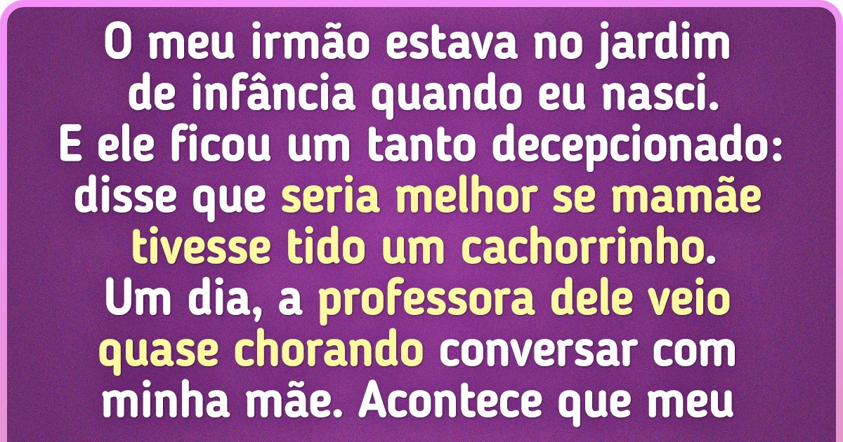 18 Internautas contaram suas aventuras e traquinagens mais memoráveis da época do Jardim de Infância