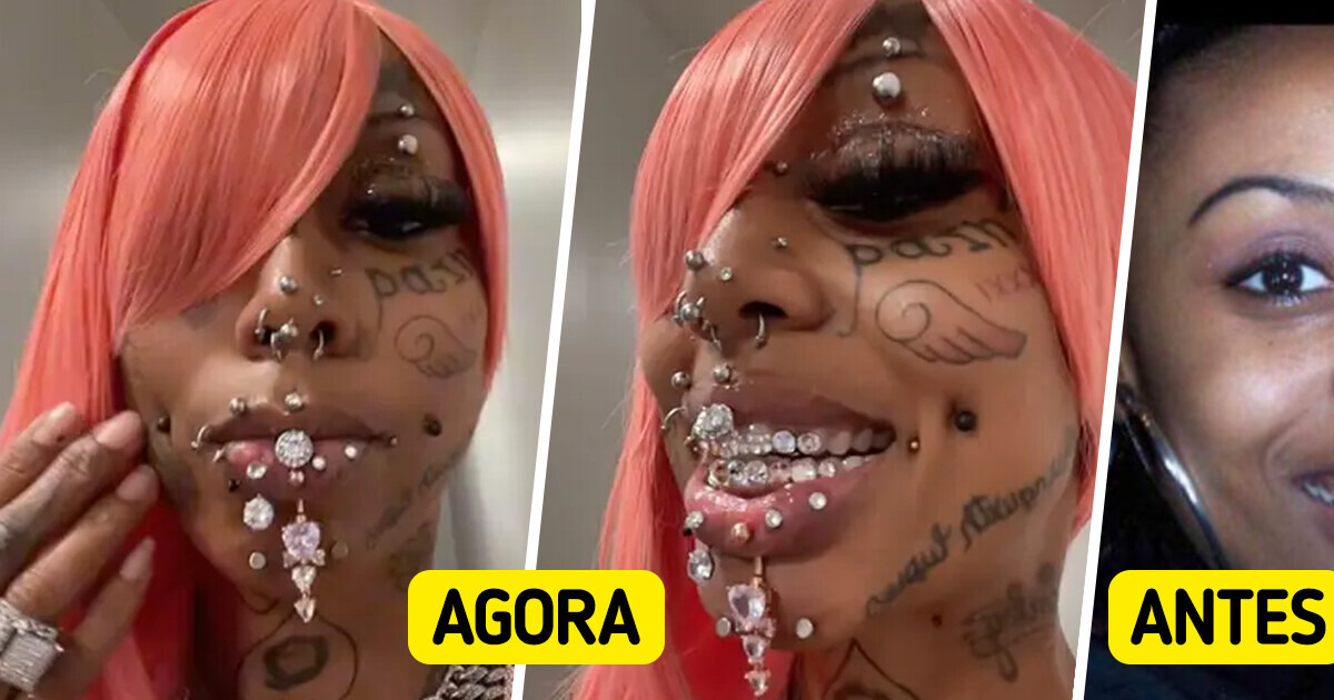 Ela é avó, tem um visual único e quer fazer um piercing que é considerado ilegal no local onde mora