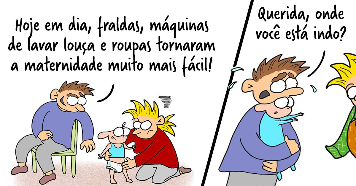 11 Quadrinhos bem-humorados que retratam os altos e baixos do dia a dia das mães