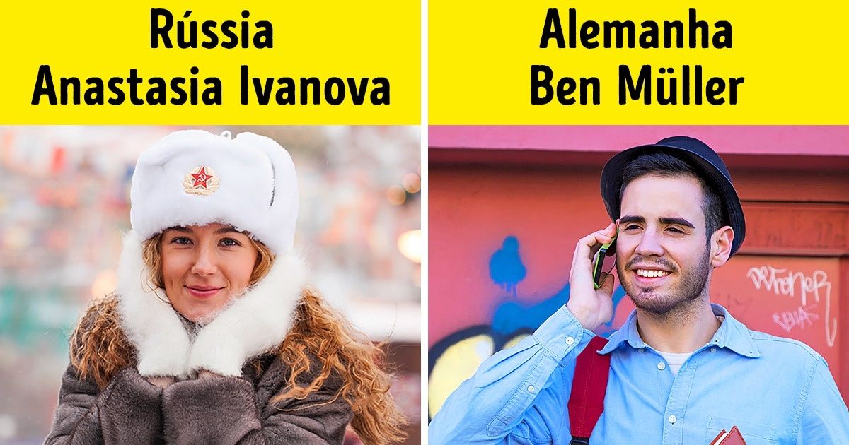 Saiba quais são os nomes mais comuns de cada país