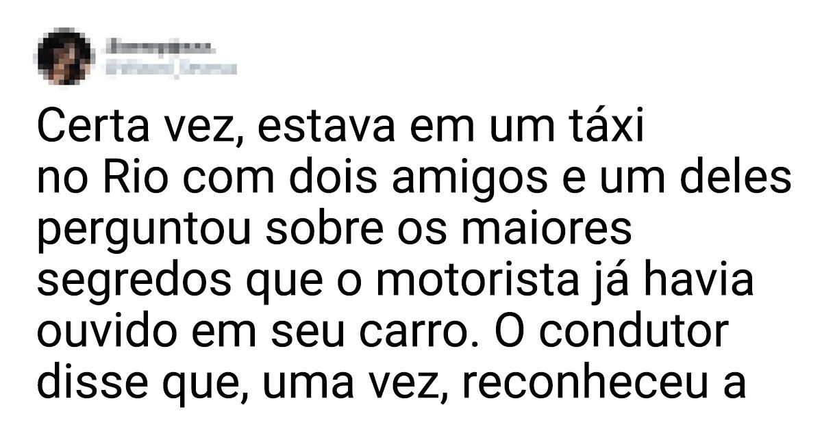 19 Relatos de motoristas de aplicativos que poderiam ganhar um prêmio por serem tão únicos 19 Relatos de motoristas de aplicativos que poderiam ganhar um prêmio por serem tão únicos
