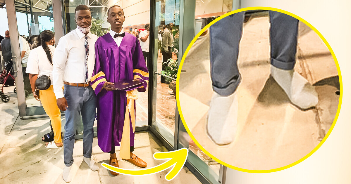 Aluno é barrado em sua própria formatura, professor empresta seus sapatos e compartilha linda mensagem Aluno é barrado em sua própria formatura, professor empresta seus sapatos e compartilha linda mensagem