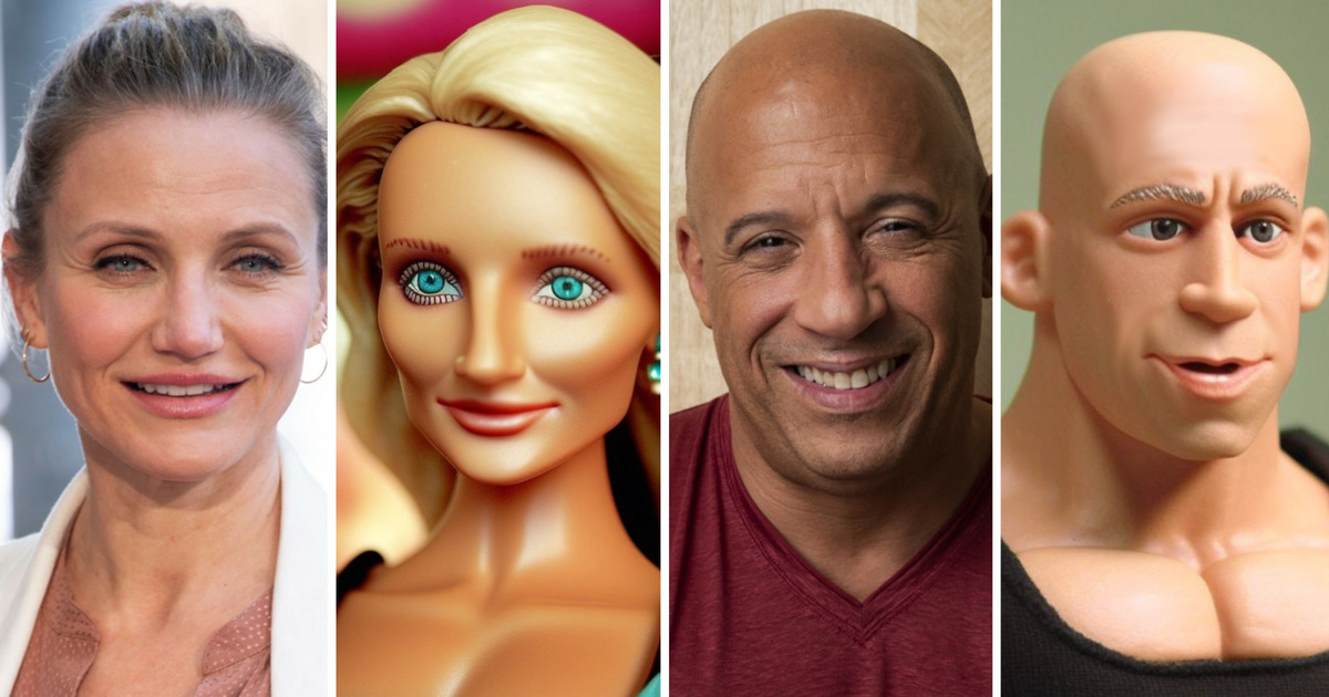Como ficariam estes famosos transformados na Barbie ou no Ken