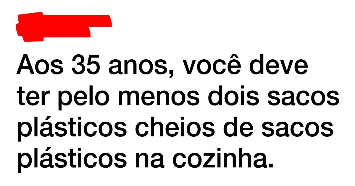 Especialistas disseram o que uma pessoa com 35 anos deve ter e usuários rebateram com os melhores tuítes da história