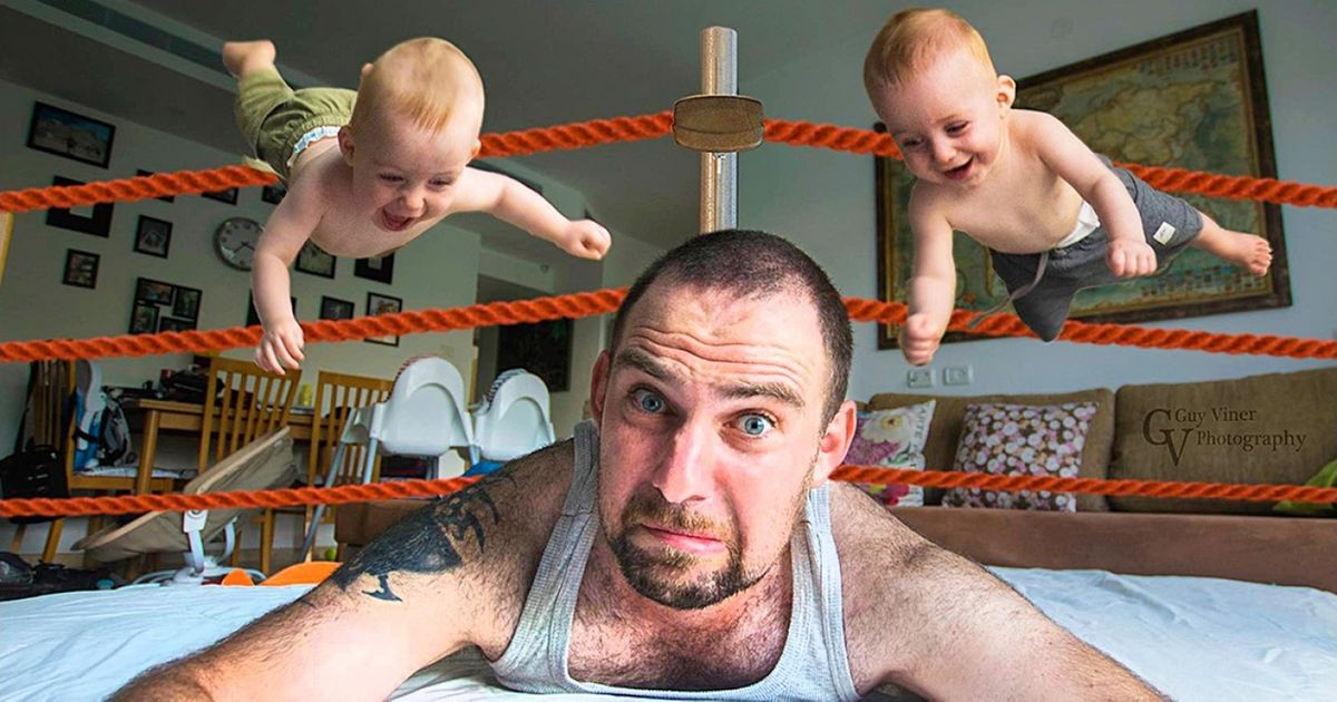 O divertido projeto fotográfico que um pai resolveu criar com seus filhos gêmeos