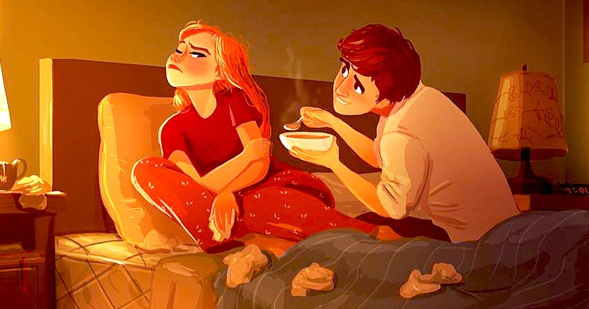 Esta artista desenhou perfeitamente como é a vida com a pessoa amada