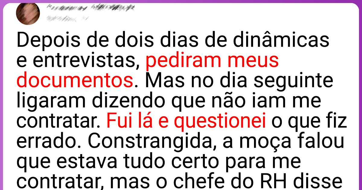 20+ Entrevistas de emprego que foram um livramento para quem não passou