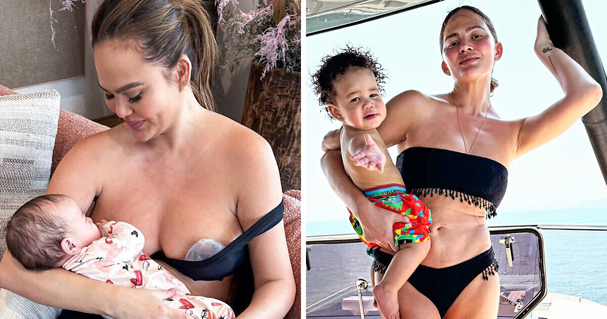 Esposa de John Legend, mãe de 4 filhos, compartilha fotos de biquíni sem filtros e gera debate Esposa de John Legend, mãe de 4 filhos, compartilha fotos de biquíni sem filtros e gera debate