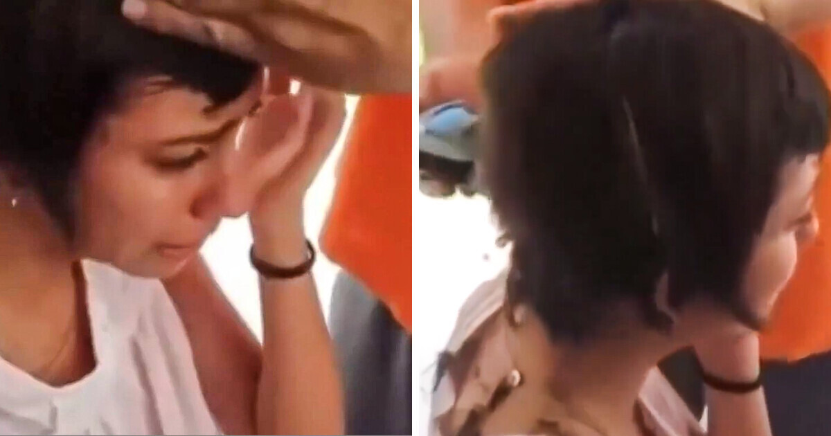 Pai raspa a cabeça de sua filha por zombar de colega com câncer Pai raspa a cabeça de sua filha por zombar de colega com câncer