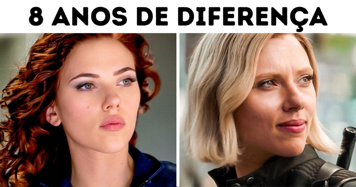Compare os personagens de alguns filmes na primeira e na última parte