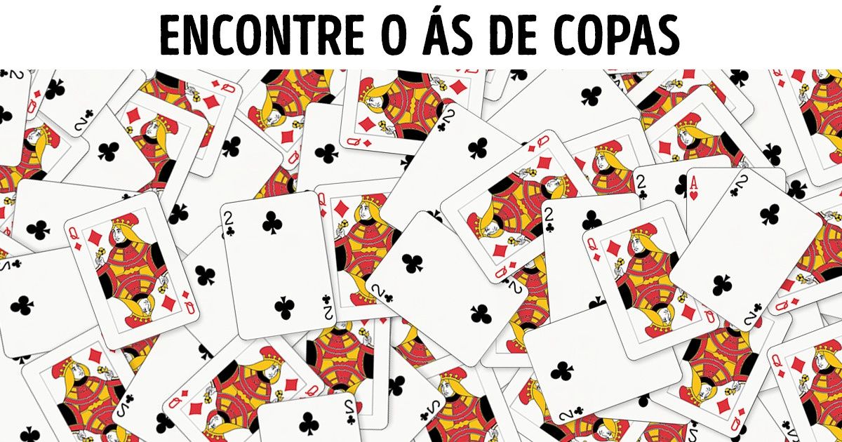 Teste sua capacidade de observação com estes 14 desafios visuais com naipes