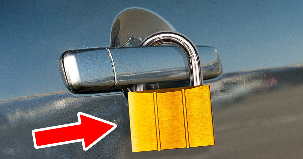 Se você vir um cadeado na maçaneta da porta do carro, chame a polícia