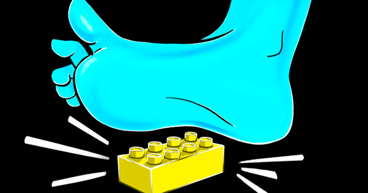 Por que seus pés são tão sensíveis aos LEGOS Por que seus pés são tão sensíveis aos LEGOS