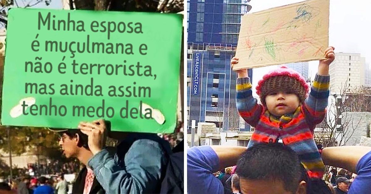 20 Pessoas que fizeram cartazes de protesto com um nível completamente novo