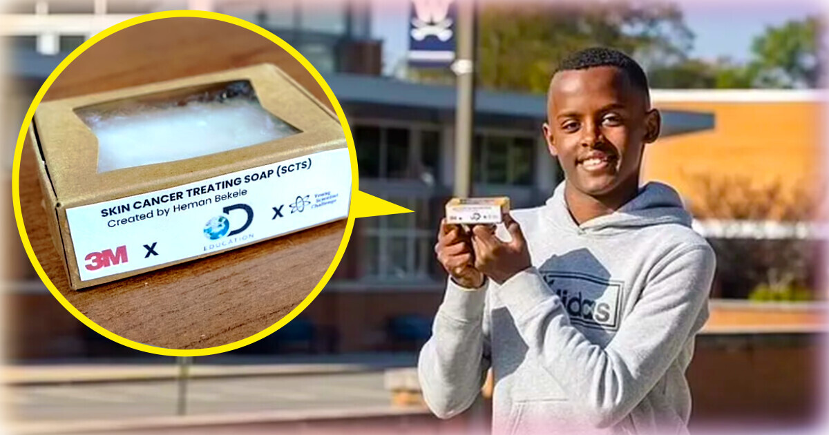 Brilhante! Adolescente de 14 anos é premiado pela criação de sabonete contra câncer de pele Brilhante! Adolescente de 14 anos é premiado pela criação de sabonete contra câncer de pele