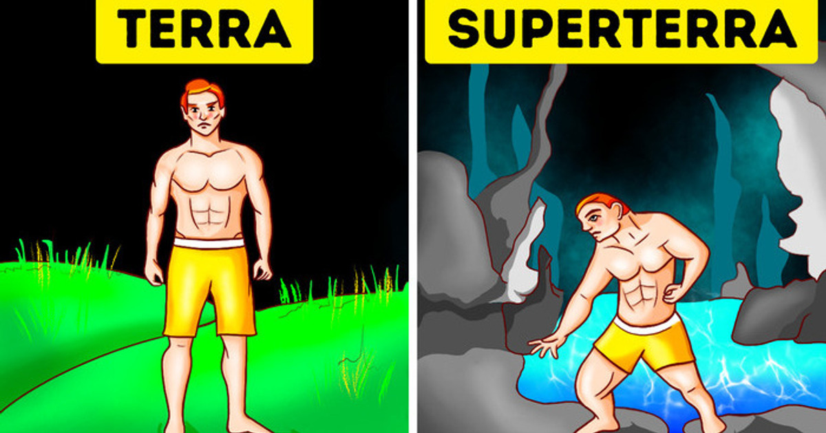 Se a Terra aumentasse 10 vezes, você teria a metade da altura Se a Terra aumentasse 10 vezes, você teria a metade da altura