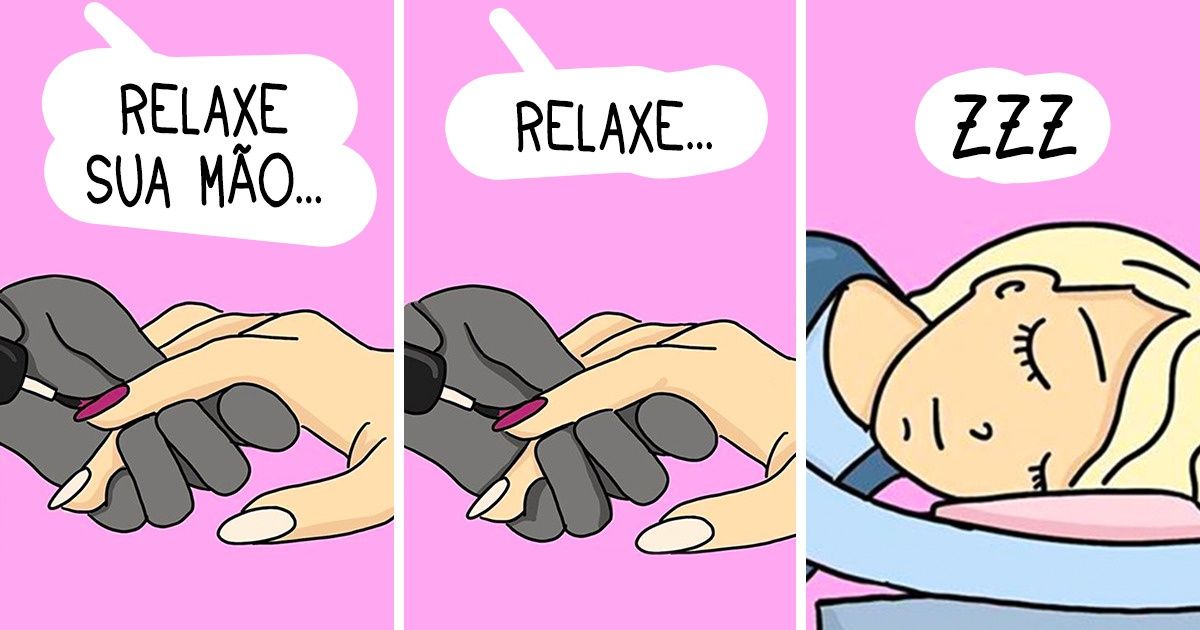 Uma artista russa desenha tirinhas sarcásticas sobre a difícil realidade de profissionais da beleza e de suas clientes