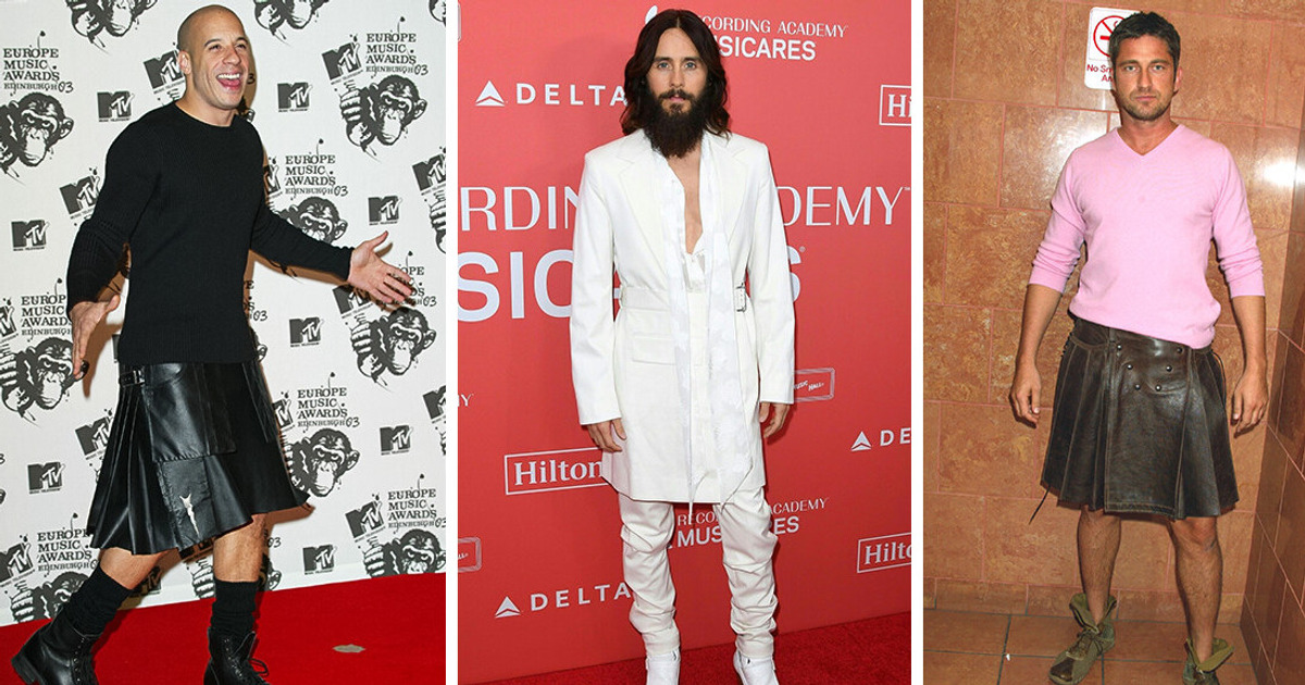14 Famosos que usaram saias e vestidos e ficaram fabulosos 14 Famosos que usaram saias e vestidos e ficaram fabulosos