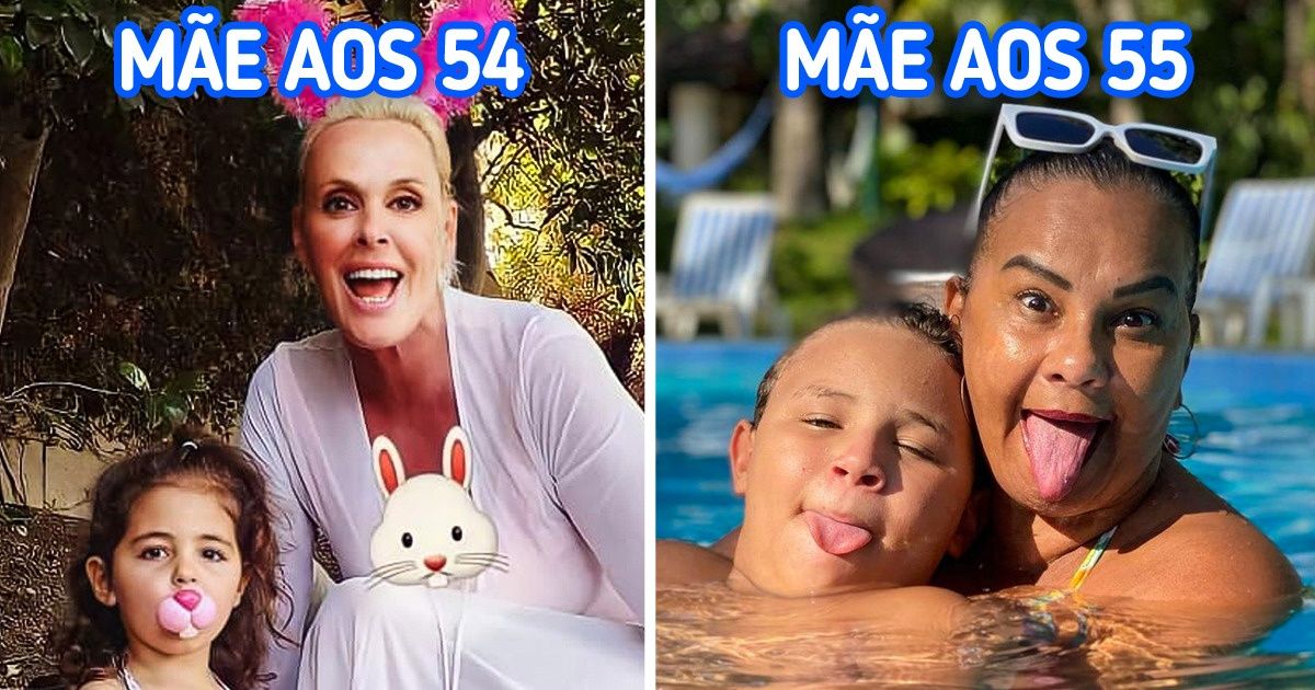 8 Famosas que resolveram ser mamães depois dos 50 anos e provaram que o sonho da maternidade vai além da idade 8 Famosas que resolveram ser mamães depois dos 50 anos e provaram que o sonho da maternidade vai além da idade
