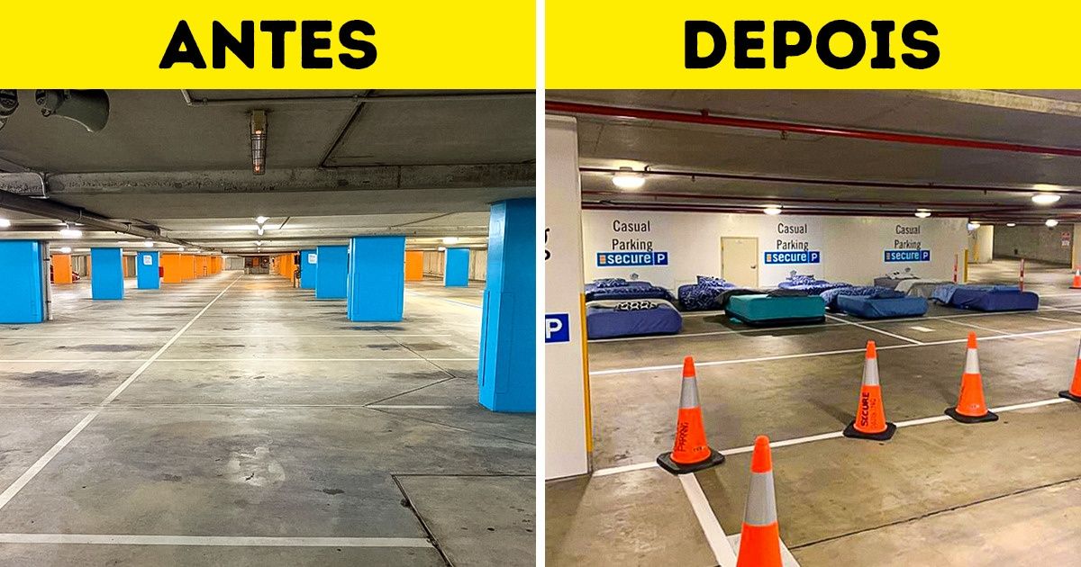 Na Austrália, estacionamentos são usados como abrigo para sem-teto