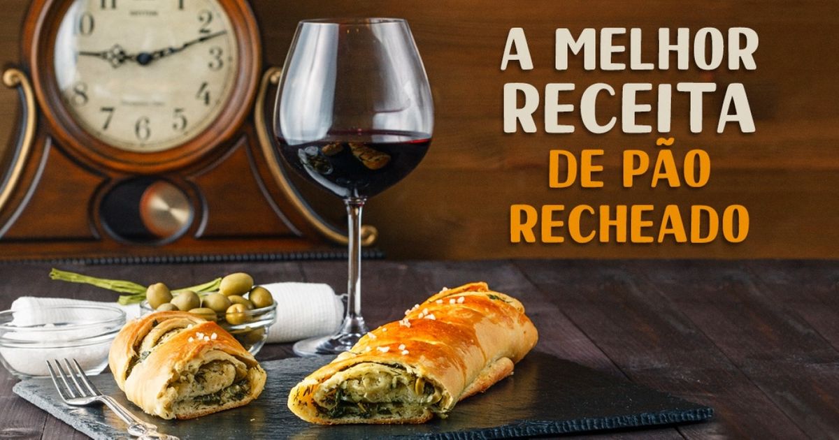 Uma receita simples e imperdível de pão recheado