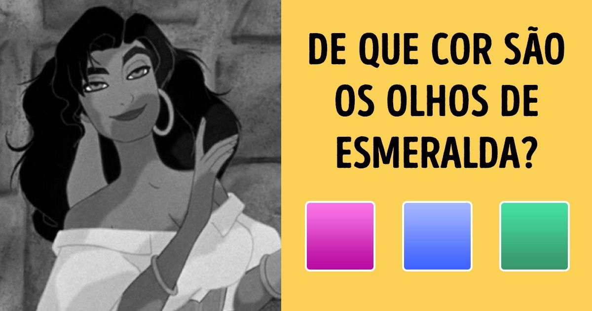 Teste: exercite sua memória adivinhando qual é a cor dos olhos de 15 personagens da Disney