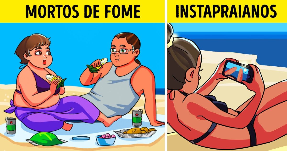 Tipos de pessoas que são figurinhas carimbadas em todas as praias