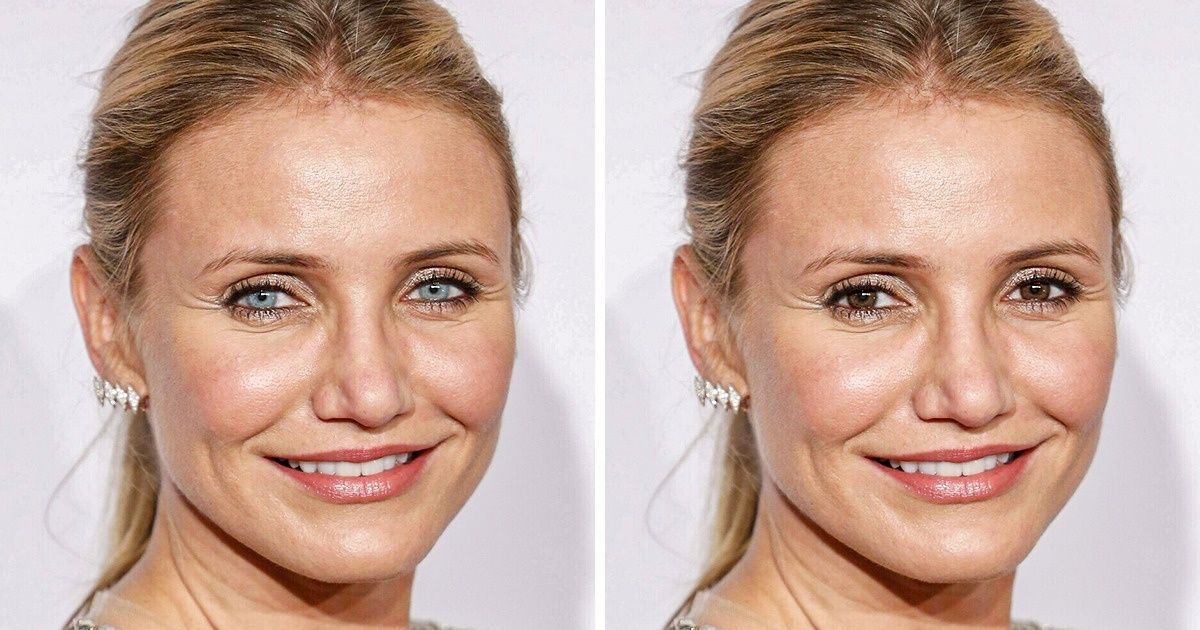 Como 20 celebridades de olhos azuis ficariam com olhos castanhos Como 20 celebridades de olhos azuis ficariam com olhos castanhos