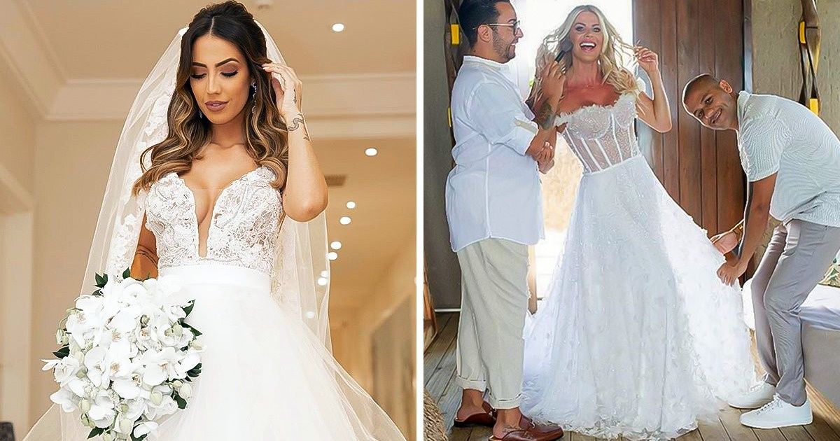 18 Vestidos deslumbrantes de noivas famosas que vão inspirar o seu grande dia 18 Vestidos deslumbrantes de noivas famosas que vão inspirar o seu grande dia