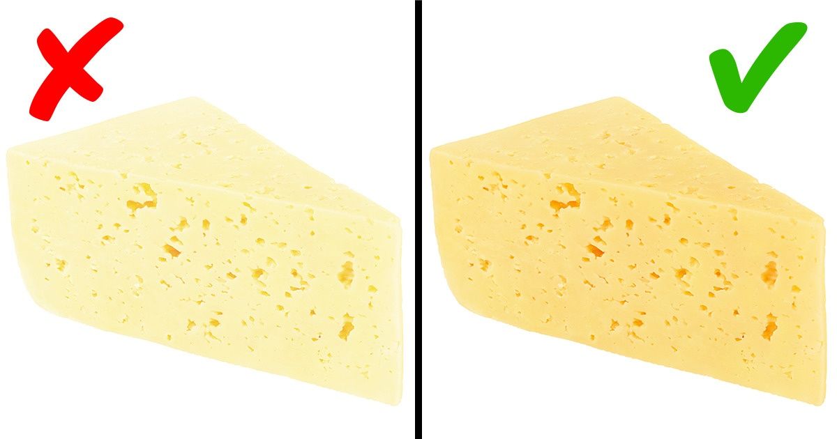 Как проверить свежесть сыра. Плохой сыр. Сыр испортился. Испорченный сыр. Отличие сыра от сырного продукта.