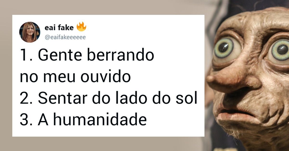 15 Tuítes sobre as três coisas que as pessoas consideram mais irritantes 15 Tuítes sobre as três coisas que as pessoas consideram mais irritantes