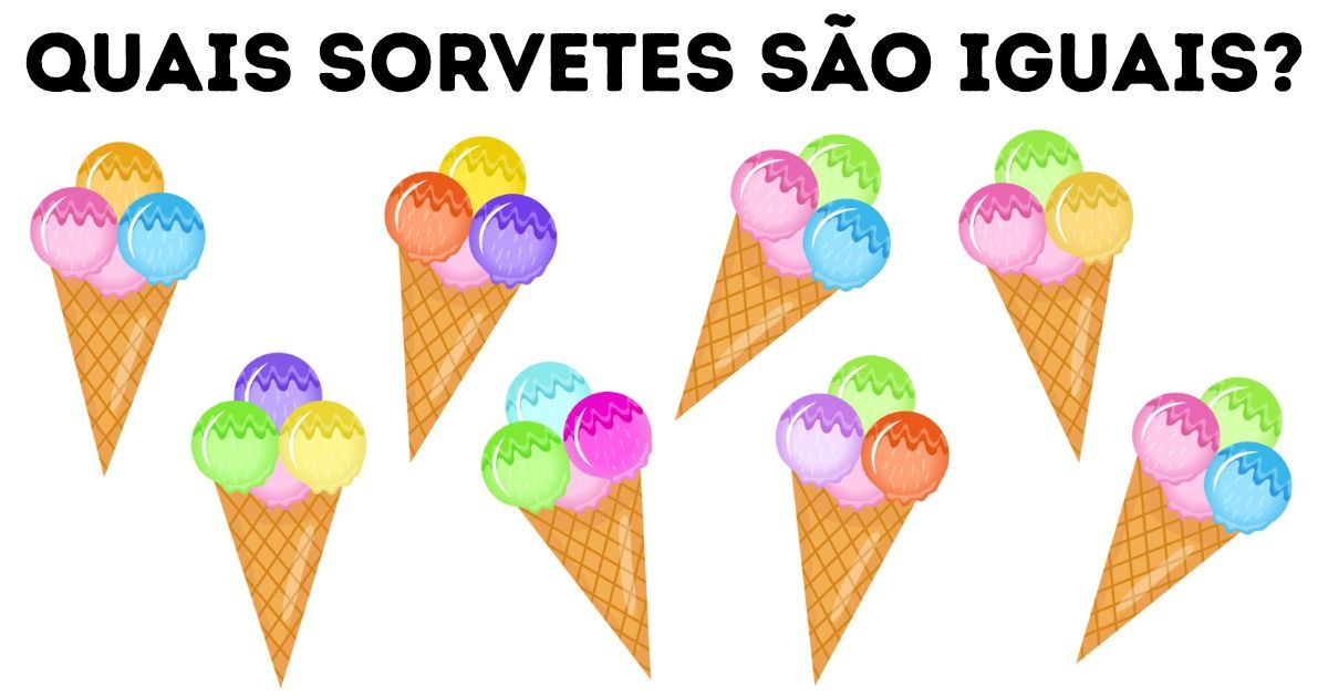 Teste: Encontre o par destes 12 objetos em um piscar de olhos Teste: Encontre o par destes 12 objetos em um piscar de olhos