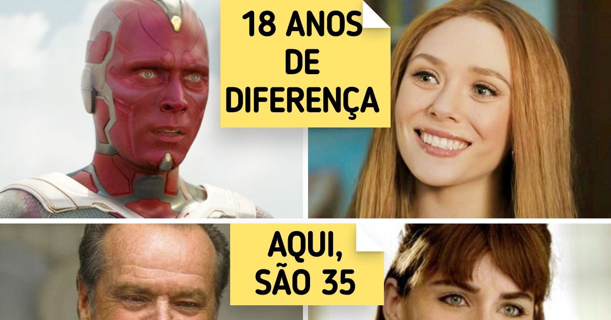 14 Casais das telonas que pareciam ter certa diferença de idade, mas na verdade tinham muito mais