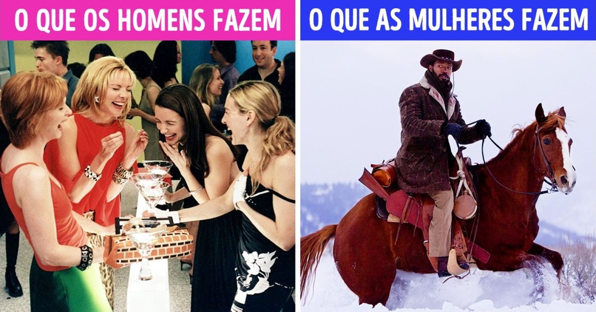 Como os personagens de filme se comportam segundo o gênero