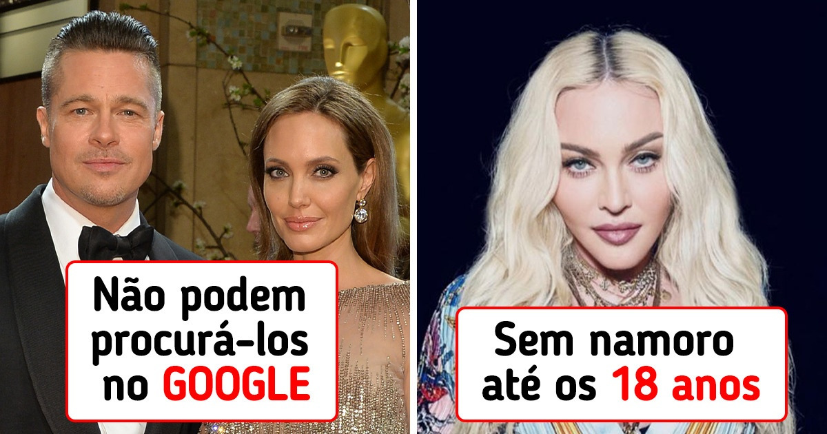 10 Regras curiosas que os filhos de algumas celebridades devem seguir 10 Regras curiosas que os filhos de algumas celebridades devem seguir