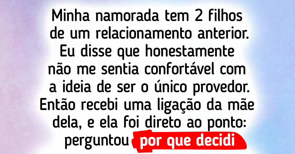 “Eu sou um homem ruim por não aceitar ser o único provedor da casa?” “Eu sou um homem ruim por não aceitar ser o único provedor da casa?”