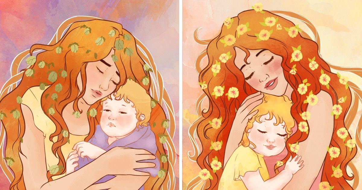 11 Ilustrações que o farão querer dar um abraço apertado em sua mãe