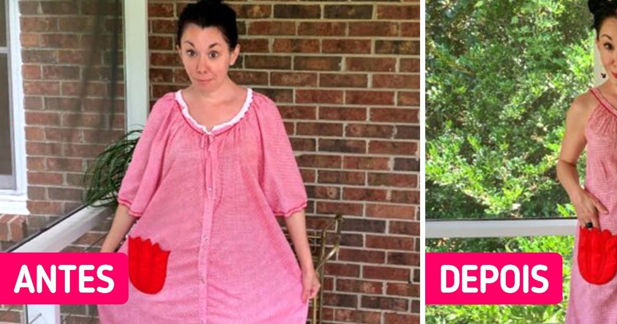 Americana transforma roupas baratas de brechó em peças novinhas e estilosas