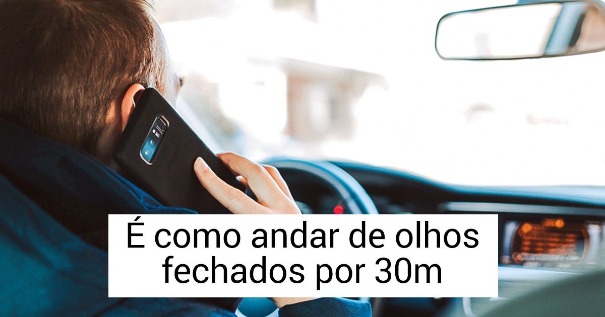 Pesquisa afirma que dirigir usando o celular pode ser tão arriscado (ou mais) quanto dirigir alcoolizado