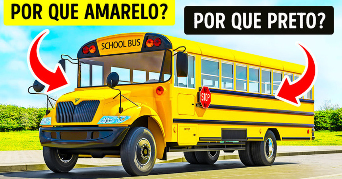 É por isso que os ônibus escolares norte-americanos são somente amarelos e pretos É por isso que os ônibus escolares norte-americanos são somente amarelos e pretos